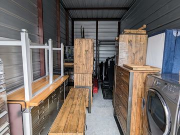 Furniture stacked neatly in Storage